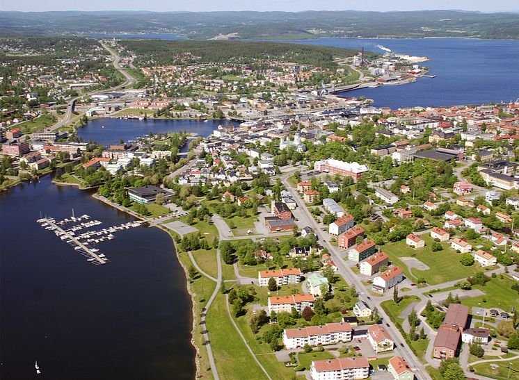 Flygbild Härnösand, Höga Kustens södra skärgård