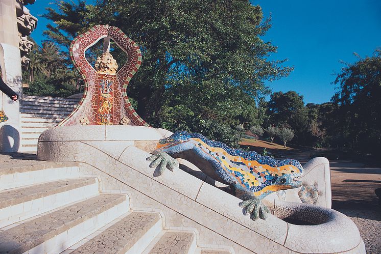 Park Güell i Barcelona af Antoni Gaudí, Catalonien