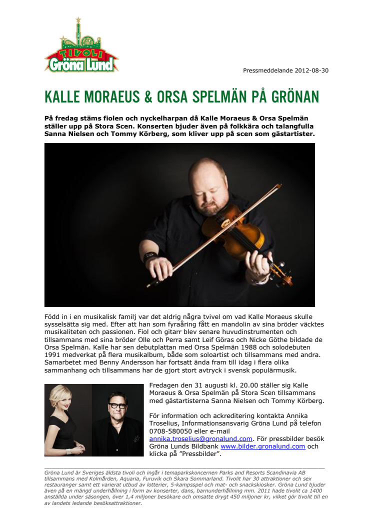 Kalle Moraeus & Orsa Spelmän på Grönan