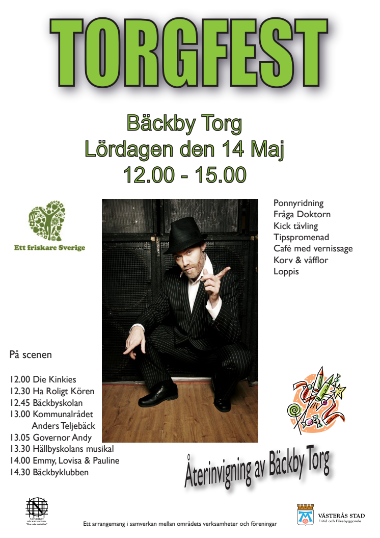 Program för Torgfesten på Bäckby den 14 maj 2011