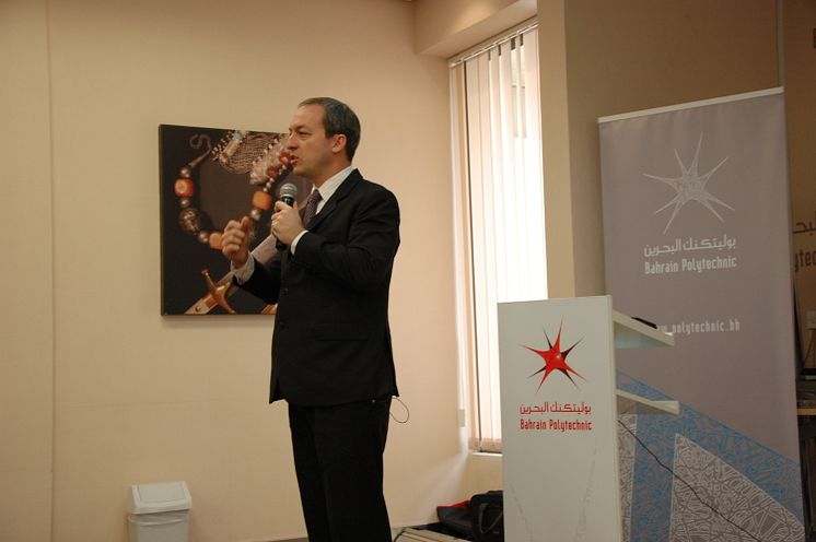 Mark Laudi at the Bahrain Polytechnic