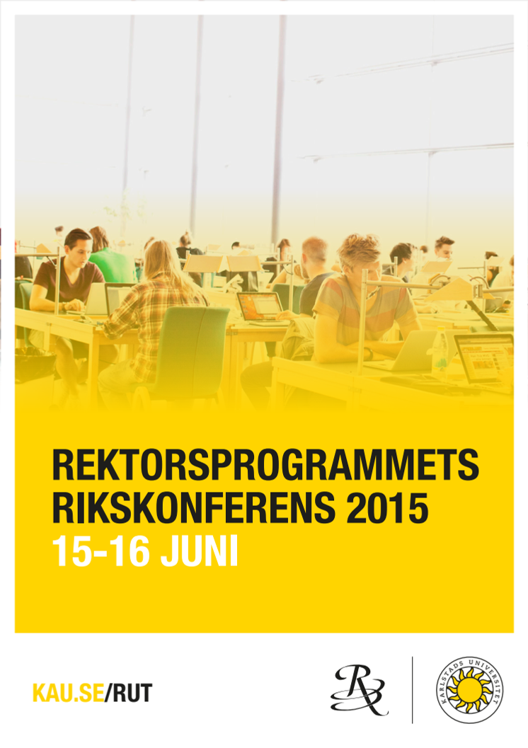 Rektorsprogrammets rikskonferens 15-16 juni i Karlstad
