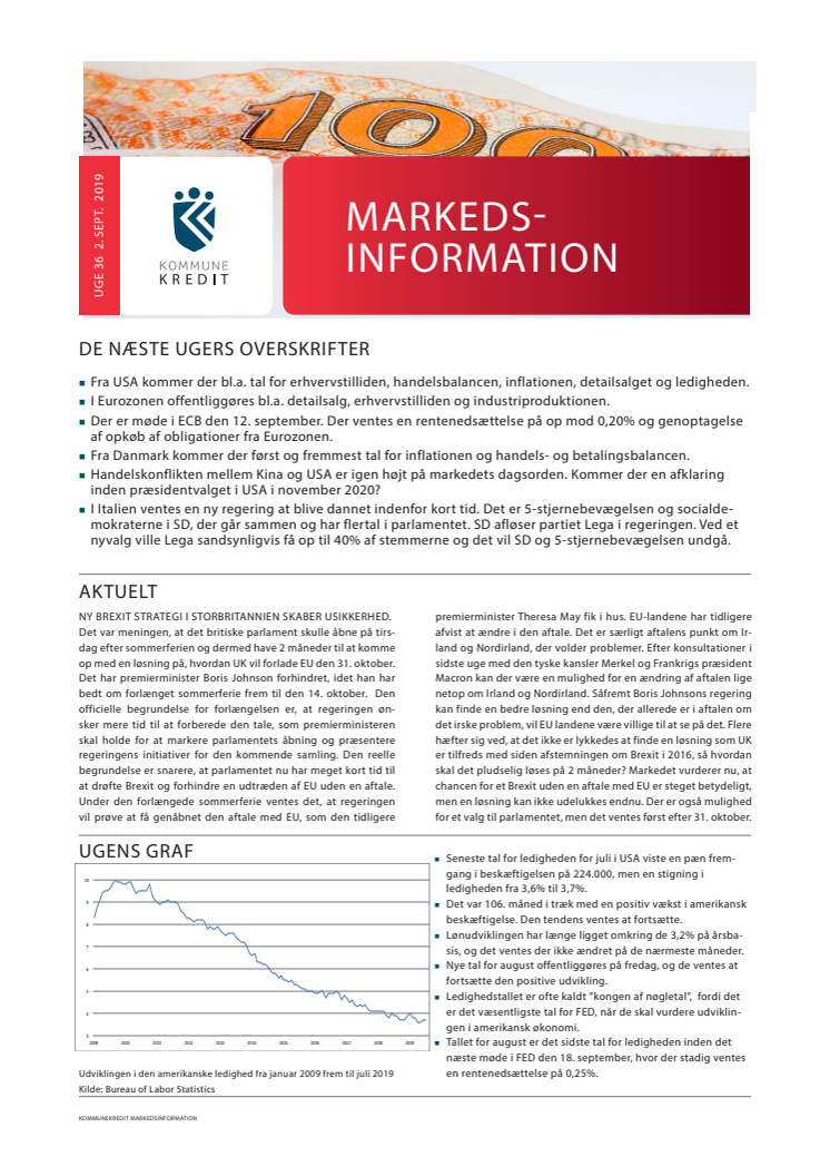 Markedsinformation 2. september 2019