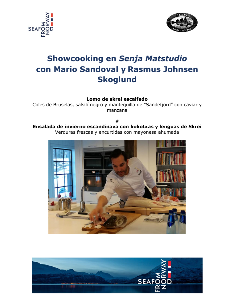 Showcooking con Mario Sandoval y Rasmus Johnsen Skoglund 