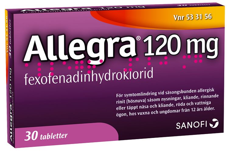 Allegra lindrar säsongsbundna pollenallergier 