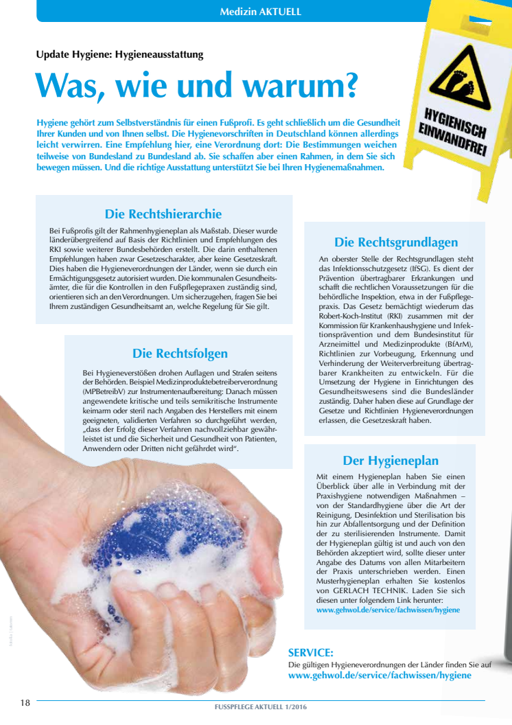 Update Hygiene: Hygieneausstattung - Was, wie und warum?