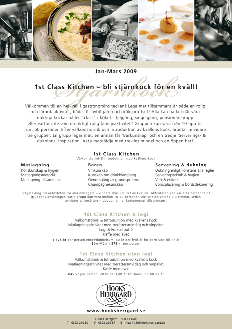1st Class Kitchen - Bli stjärnkock för en kväll!