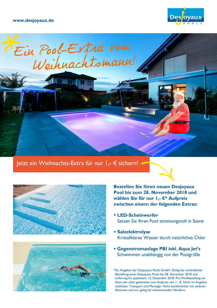 Desjoyaux: Pool-Extra zu Weihnachten