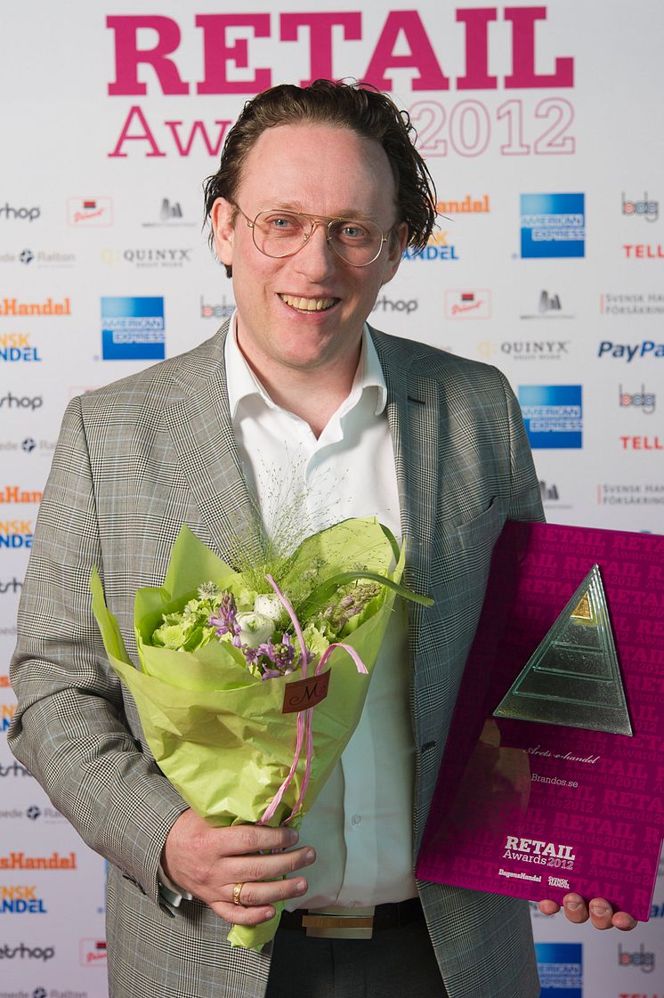 Vinnare Årets e-handel, Retail Awards 2012, Brandos.se