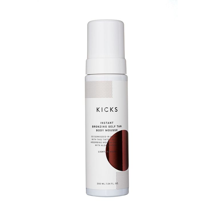 KICKS Beauty Instant Bronzing Self Tan Body Mousse LightMedium