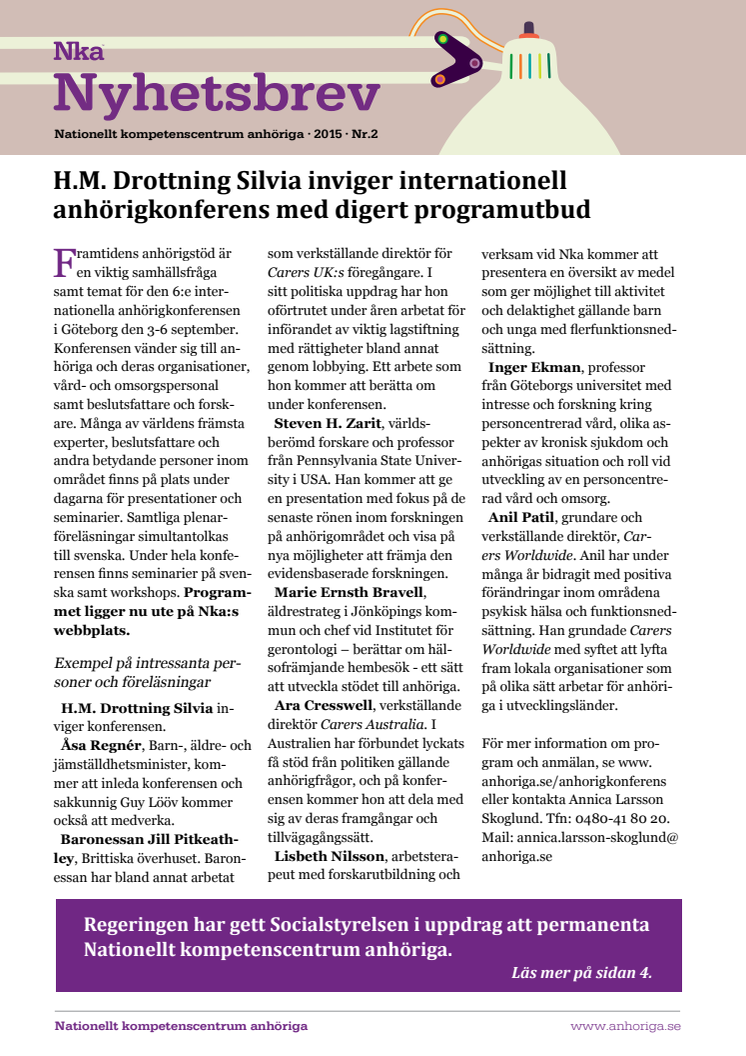 Nka:s nyhetsbrev nr 2 2015