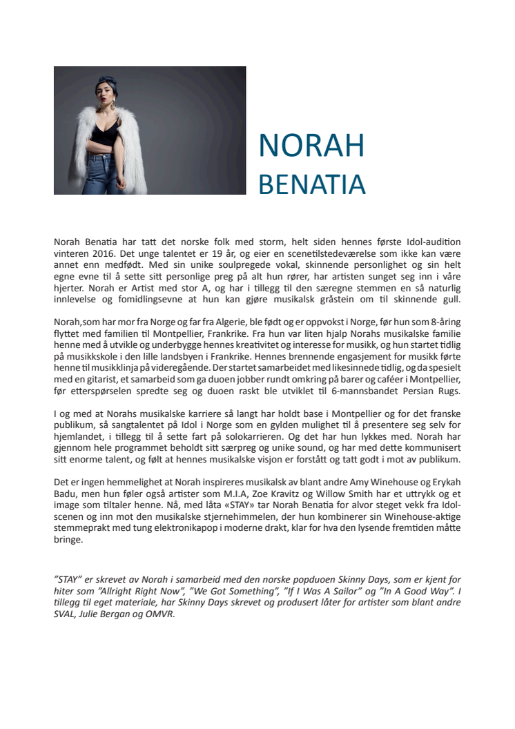 Norah Benatia BIO