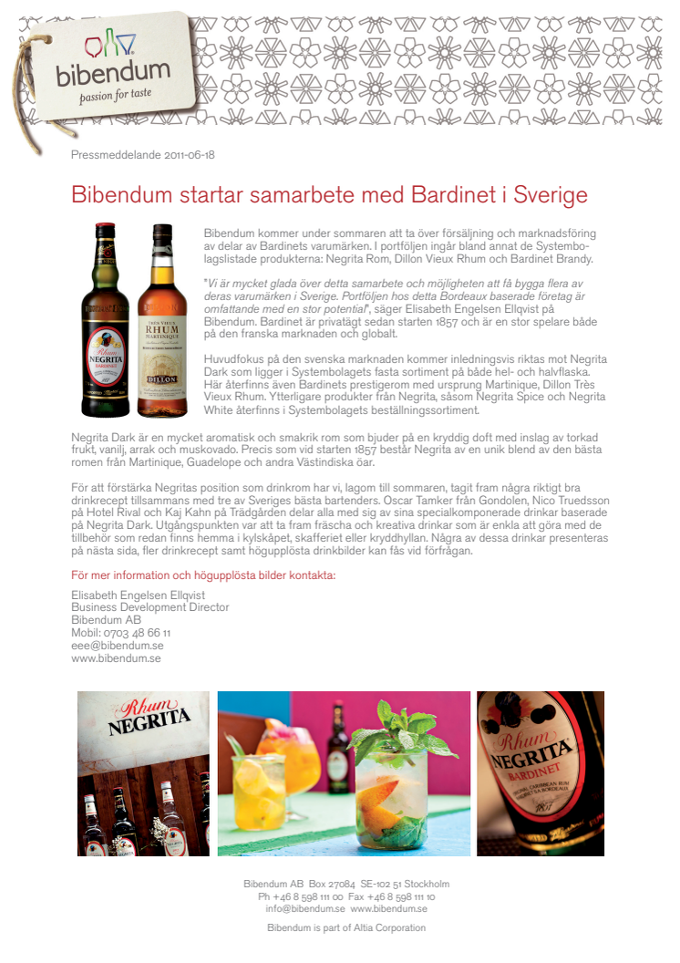 Drinktips med Negrita Dark