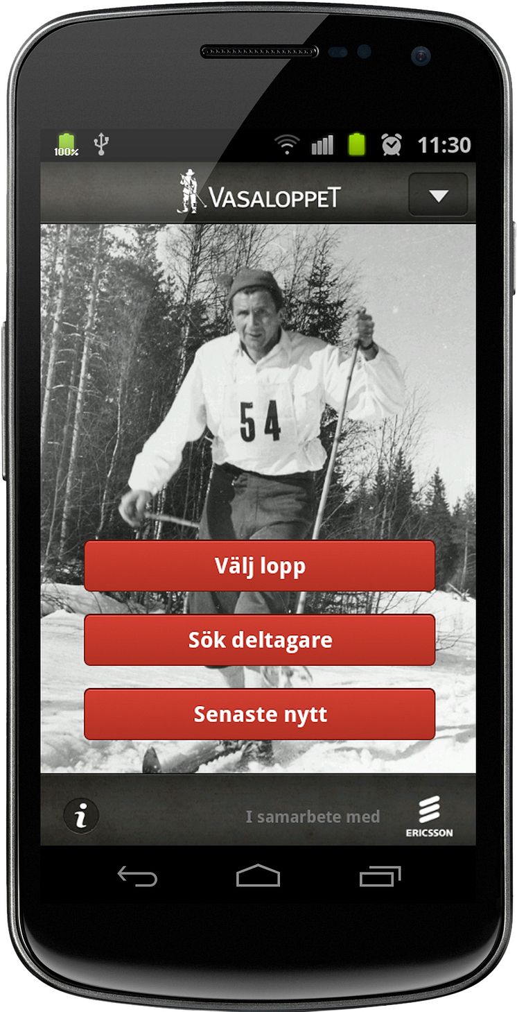 Vasaloppets nya app för Android