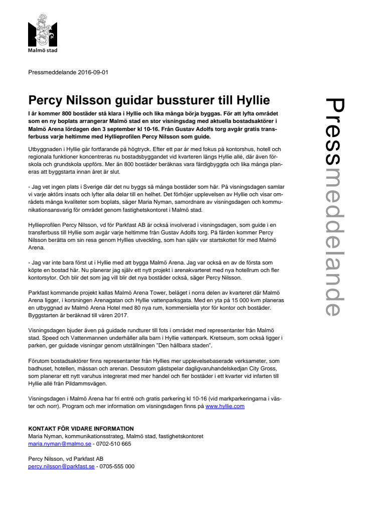 Percy Nilsson guidar bussturer till Hyllie