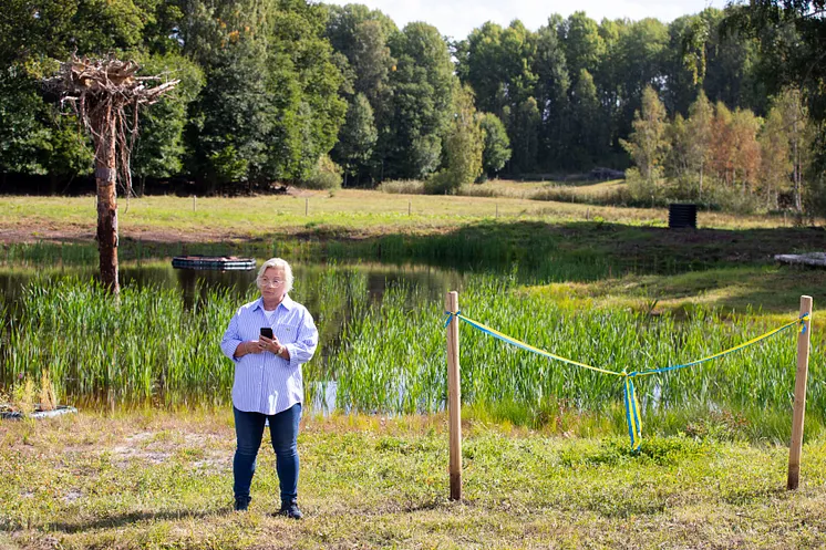 Anneli Hedberg (S), ordförande service och tekniknämnden talar på invigning