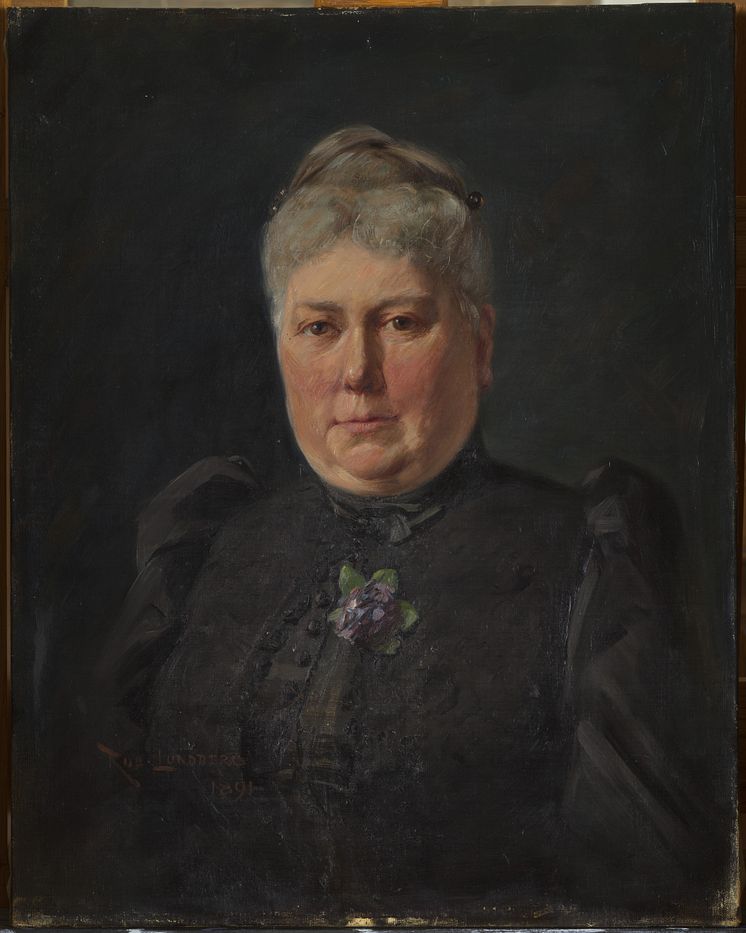 Augusta Lundin, porträtt av Robert Lundberg.
