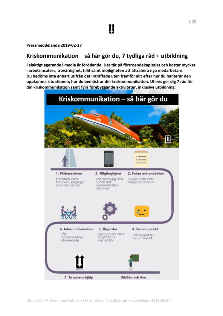 Kriskommunikation – 7 tydliga råd - så här gör du + utbildning