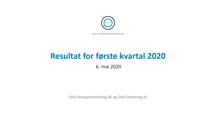 OPF resultatpresentasjon Q1 2020