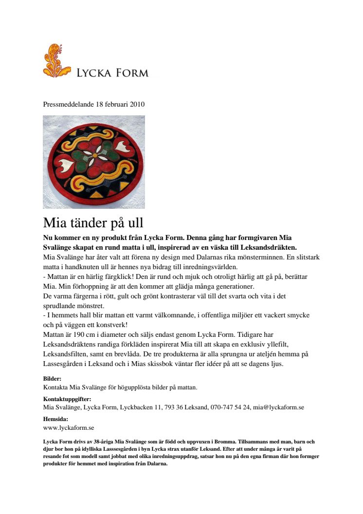 Mia tänder på ull