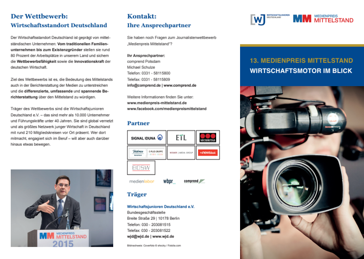 Flyer Medienpreis Mittelstand