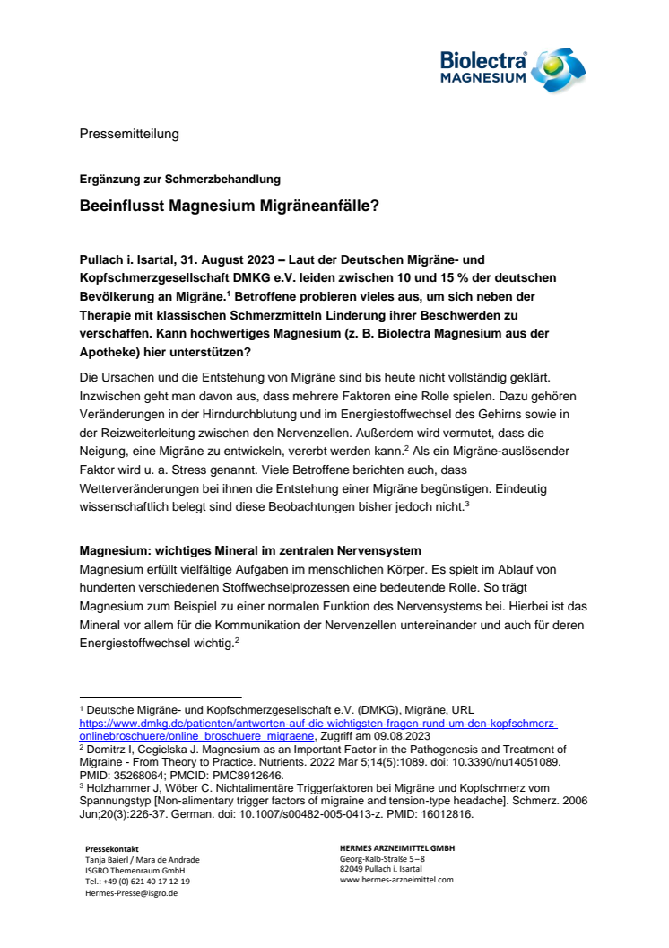 Presseinformation_Biolectra_Magnesium bei Migräne.pdf