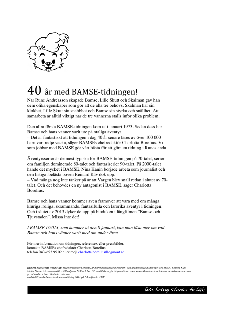 40 år med BAMSE-tidningen!