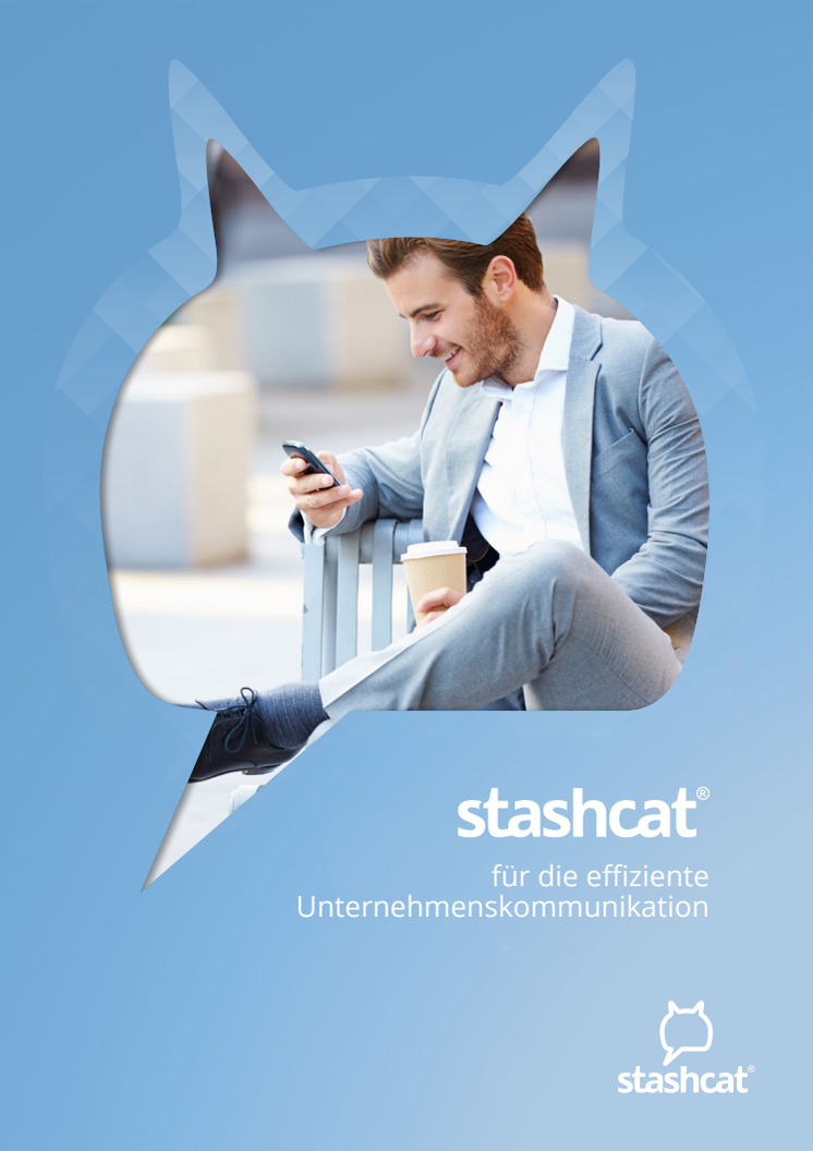 Flyer über den Messenger stashcat für Unternehmen und Behörden