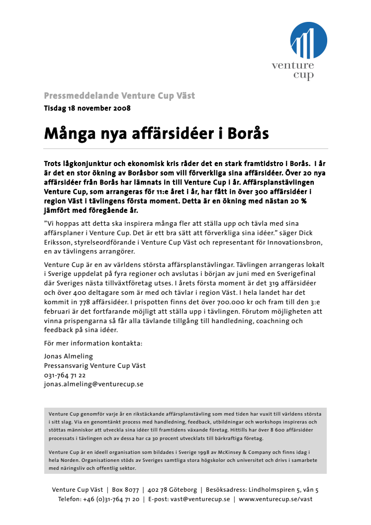 Många nya affärsidéer i Borås