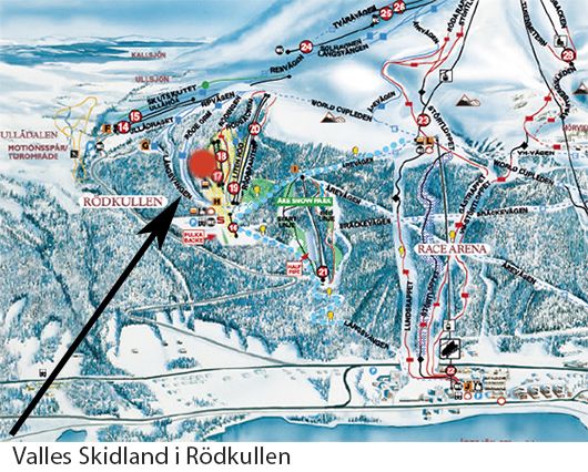 Valles skidland Rödkullen i Åre