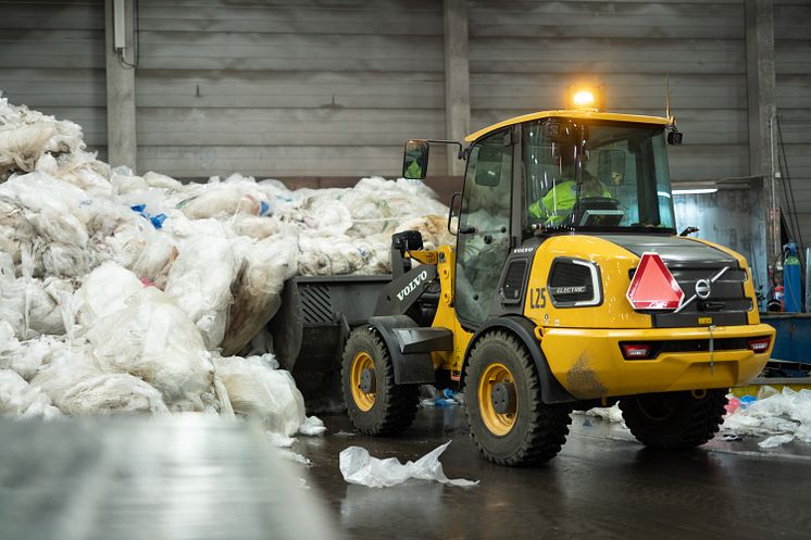 Volvo L25 Electric hos Stena Recycling