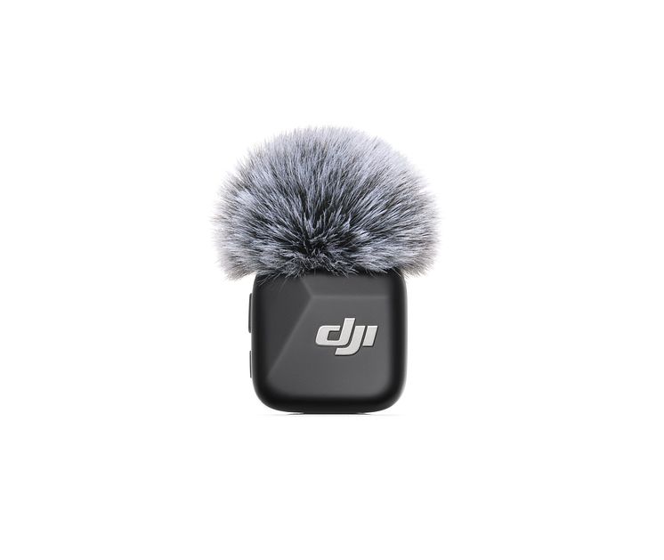 DJI Mic Mini Transmitter（Infinity Black）+Windscreen（Black_Gray）—Front View.jpg