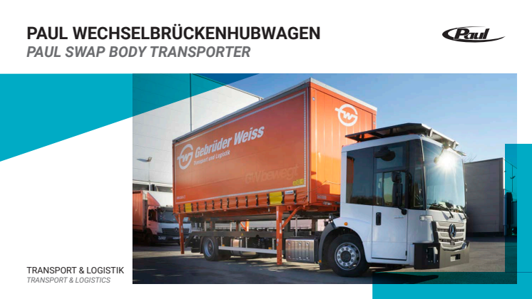 Paul Sonderfahrzeugbau Wechselbrückenhubwagen Produktdatenblatt