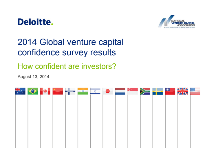 Global Venture Capital Confidence 2014
