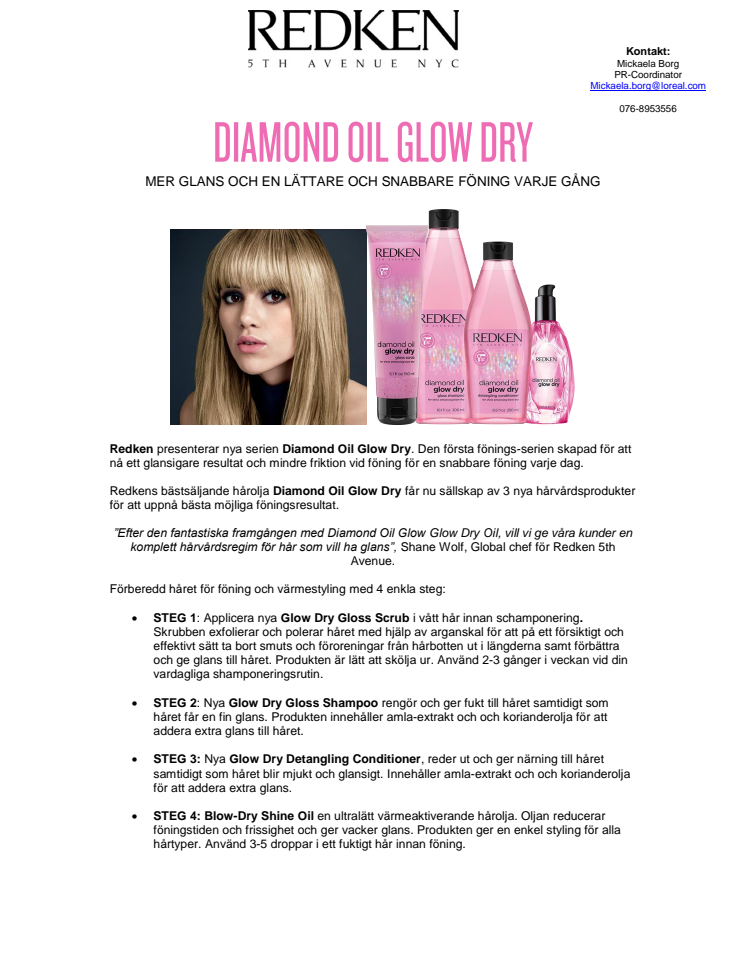 Redken Diamond Oil Glow Dry 