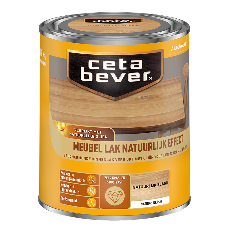 CetaBever Meubbellak Natuurlijk Blank