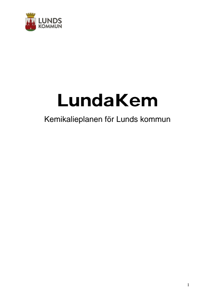 Ett steg närmare ny kemikalieplan i Lunds kommun