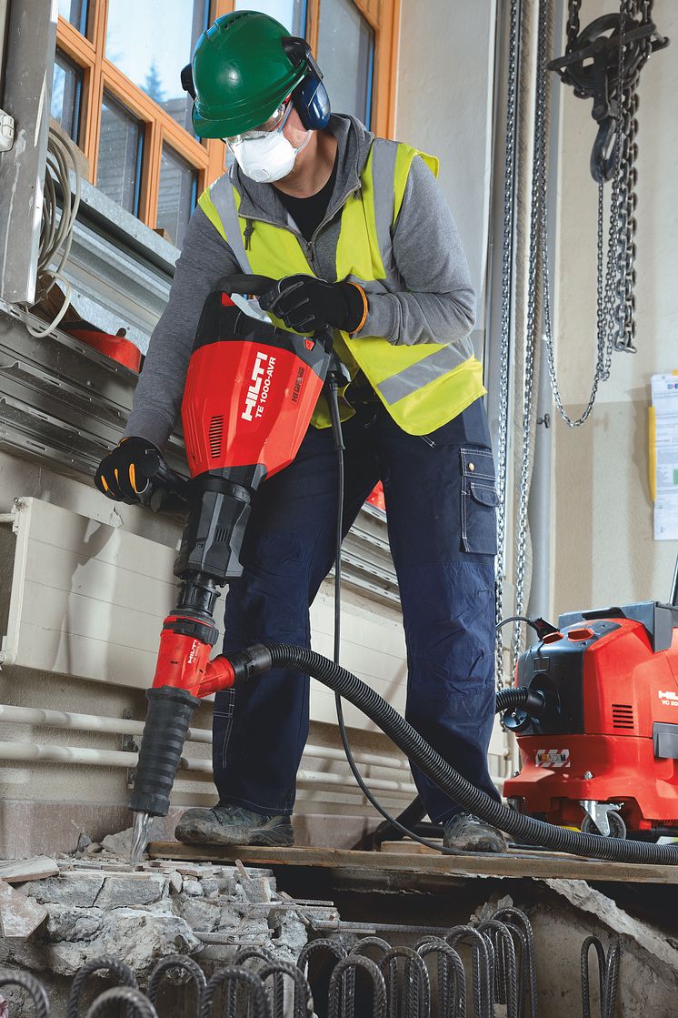 Hilti Mejselhammare TE 1000-AVR med dammreduceringssystem DRS