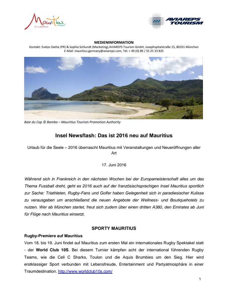 Insel Newsflash: Das ist 2016 neu auf Mauritius