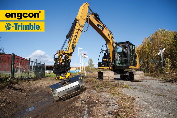 Engcon understøtter Trimbles nye maskinstyringssystem "Earthworks"