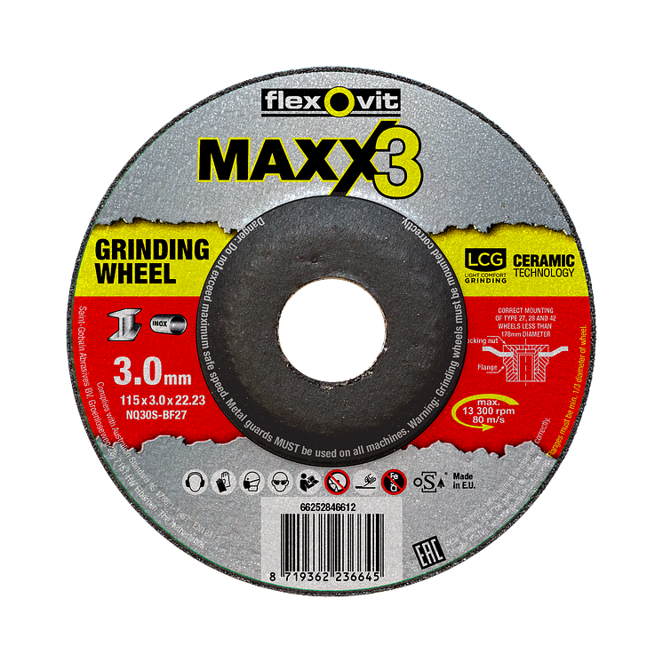 Flexovit Maxx3 LCG grinding wheel 