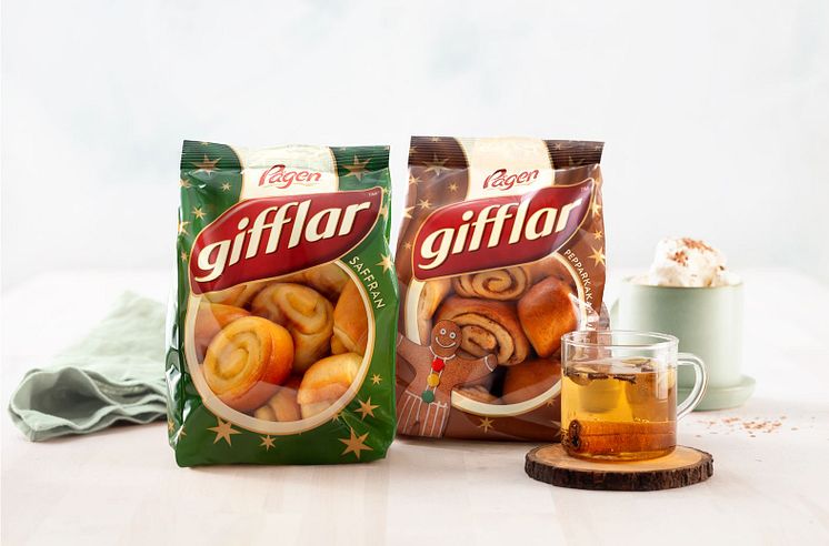 Pågen Gifflar Saffran och Gifflar Pepparkaka