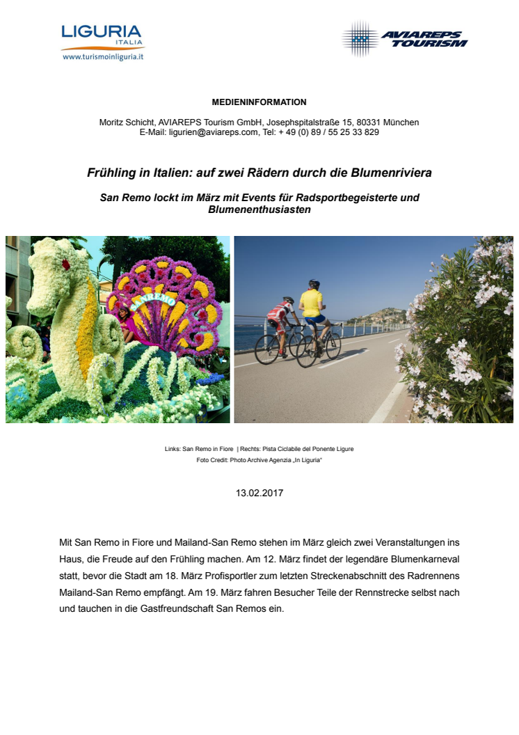 Frühling in Italien: auf zwei Rädern durch die Blumenriviera
