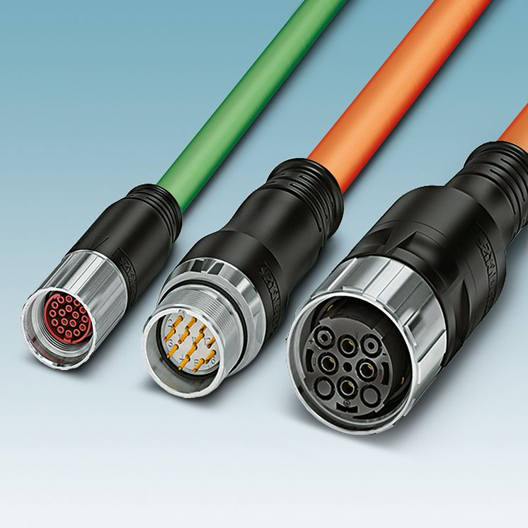 Full range of round-plug connectors from M5 to M58 