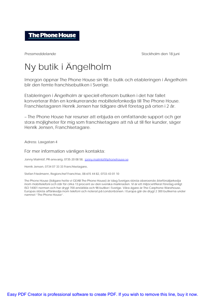 Ny butik i Ängelholm