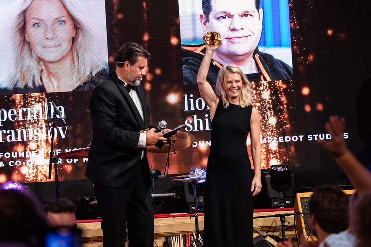 Gold Winner Founder of the Year Large Size Companies, Pernilla Ramslöw, co-founder NOX and co-owner Nikita 13