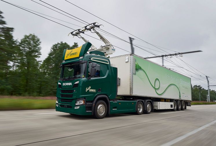 Scania liefert die Lkw für deutsche eHighways Forschungsprojekt