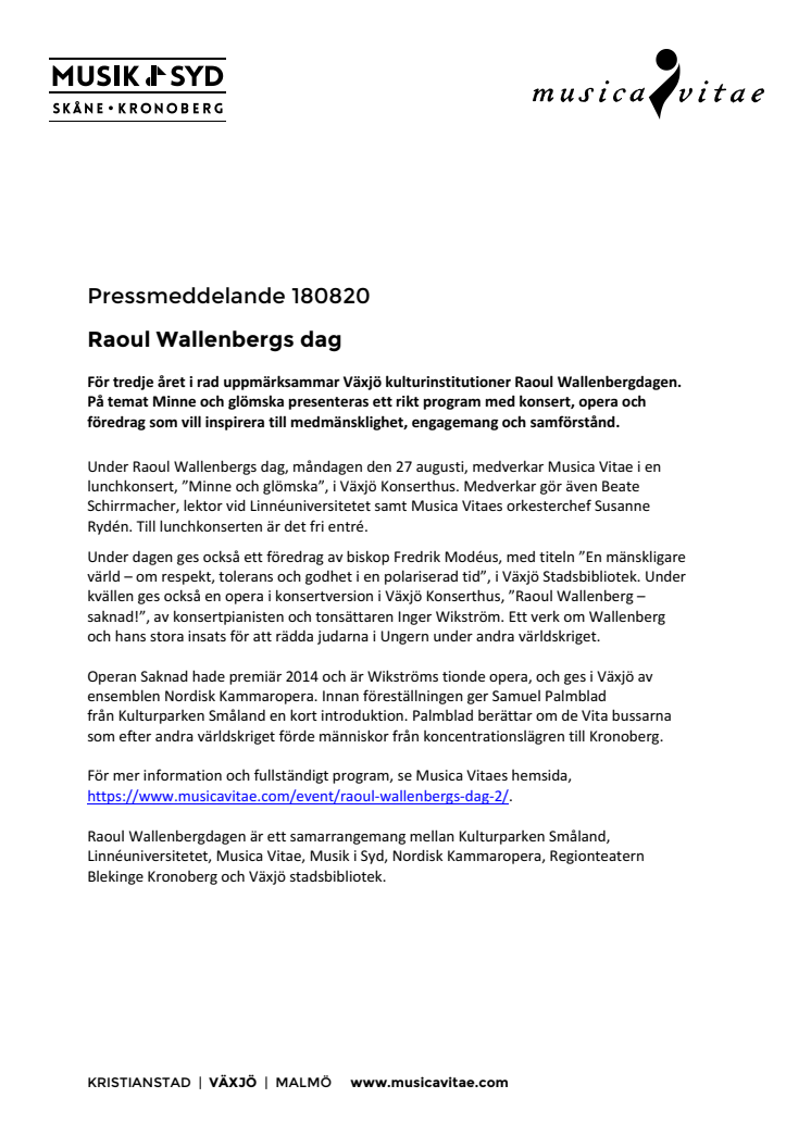 Raoul Wallenbergs dag den 27 augusti