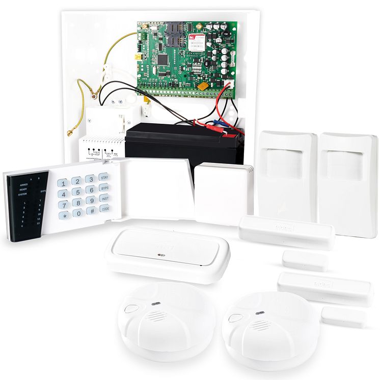 Larmpaket-XL, GSM-larm med trådlösa detektorer och siren 