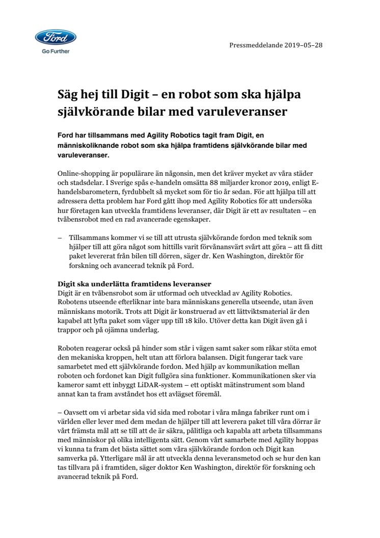 Säg hej till Digit – en robot som ska hjälpa självkörande bilar med varuleveranser